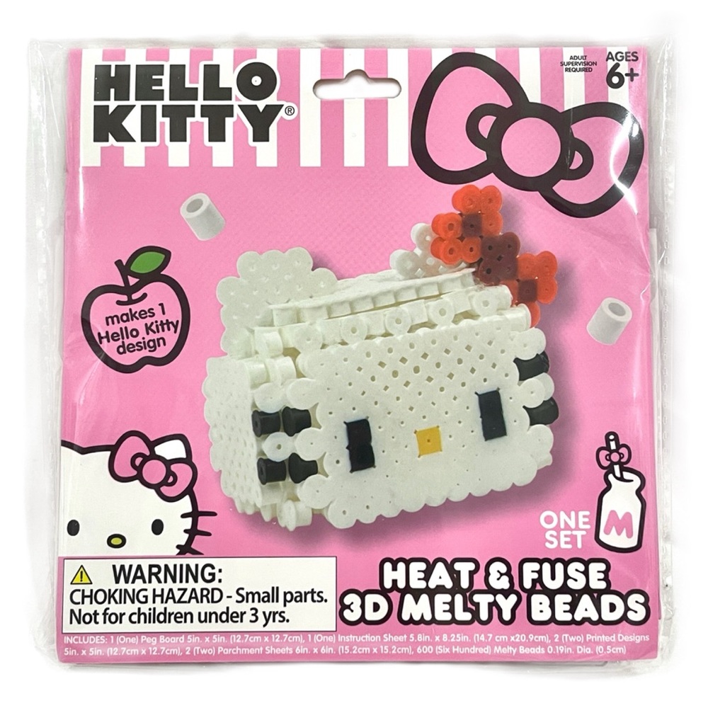 SANRIO Hello Kitty Heat & Fuse 3D Melty Beads Kit 1 Set Unopened For Ages 6 & Up
